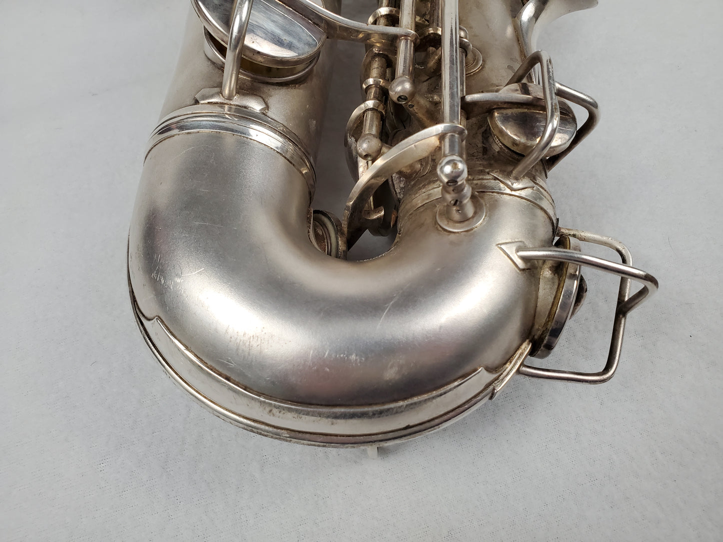 Conn F Mezzo Soprano Saxophone 213xxx - Silver Plated w Gold Wash Bell