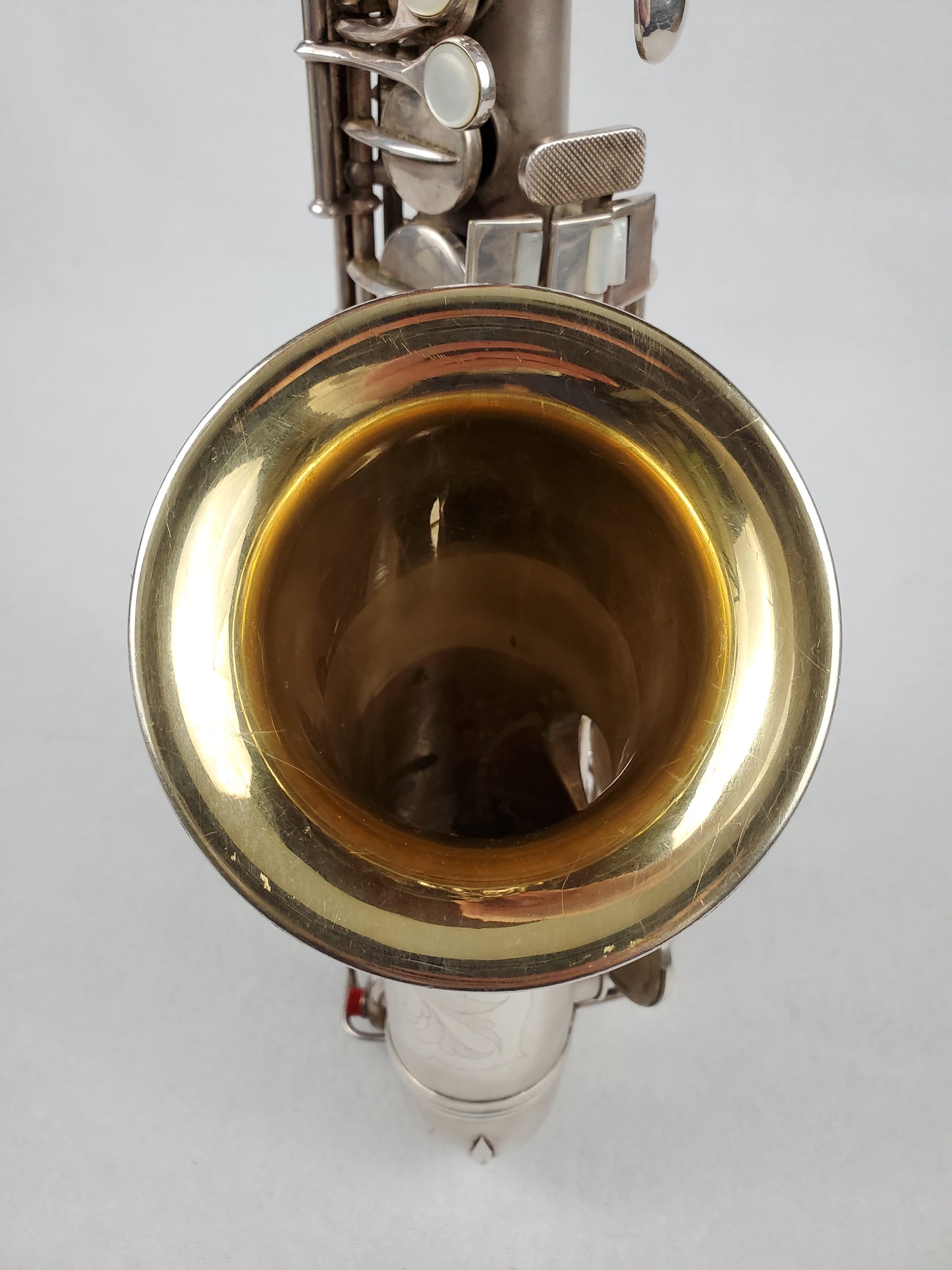 Conn F Mezzo Soprano Saxophone 213xxx - Silver Plated w Gold Wash Bell