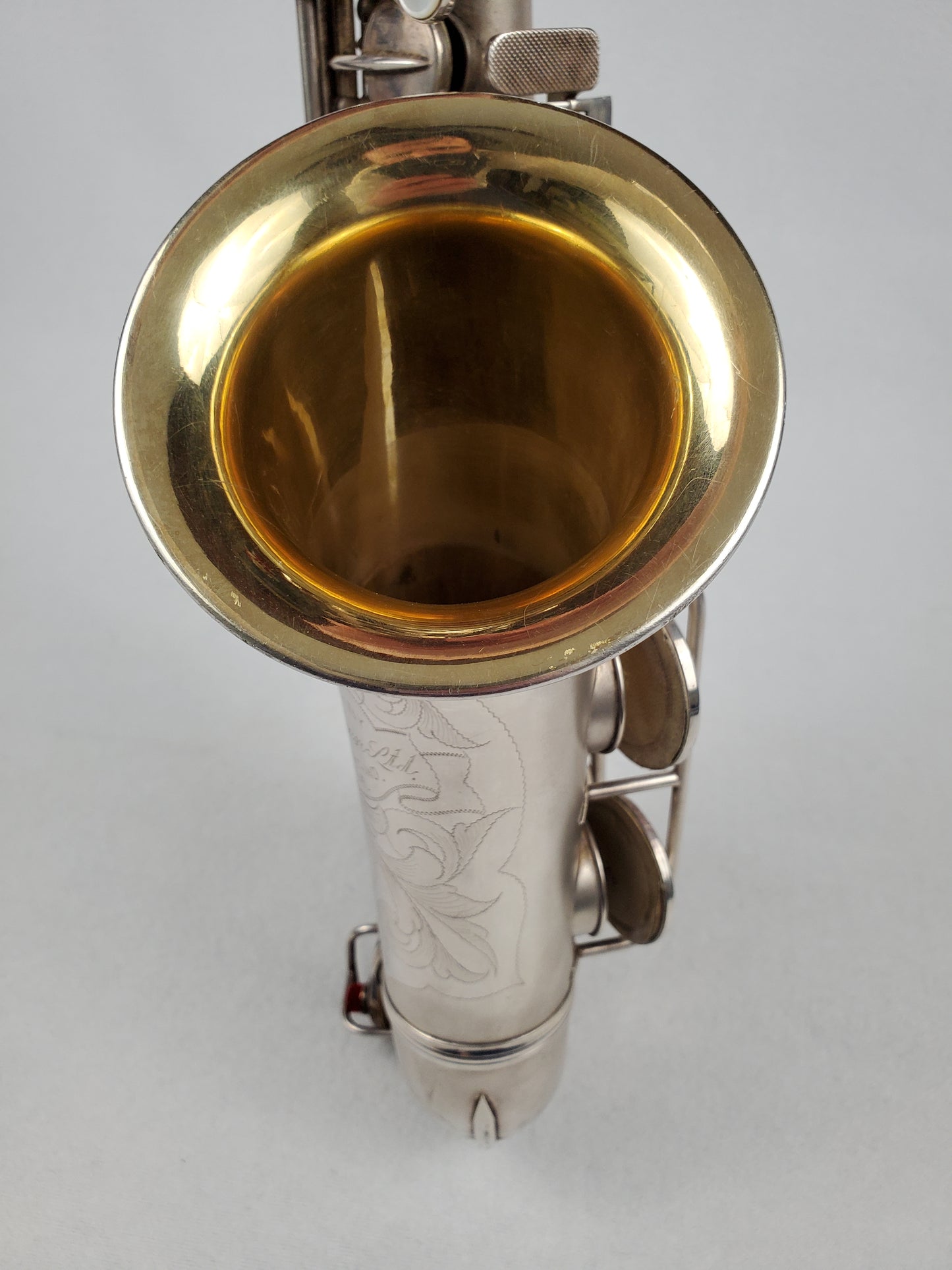 Conn F Mezzo Soprano Saxophone 213xxx - Silver Plated w Gold Wash Bell