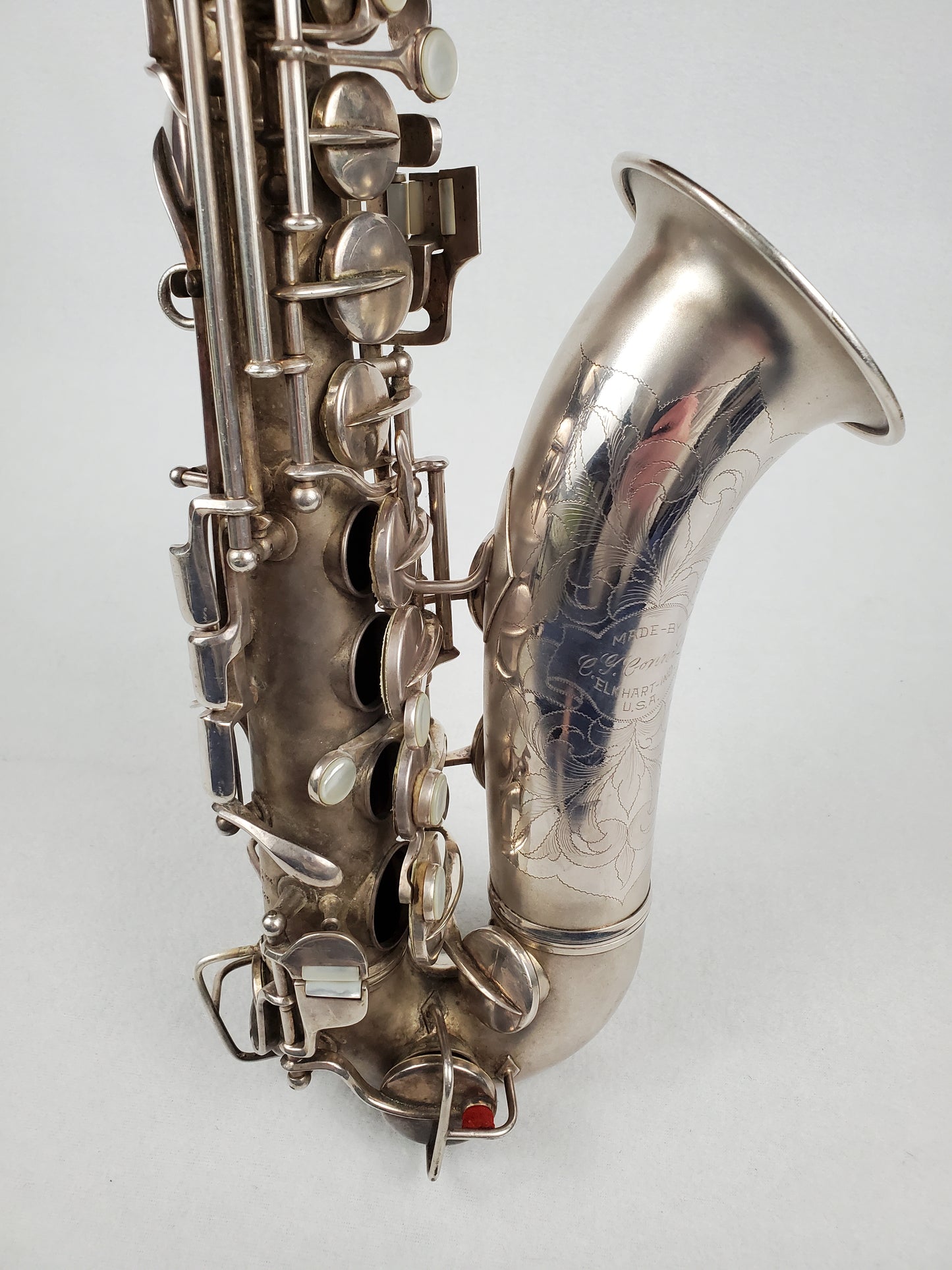 Conn F Mezzo Soprano Saxophone 213xxx - Silver Plated w Gold Wash Bell