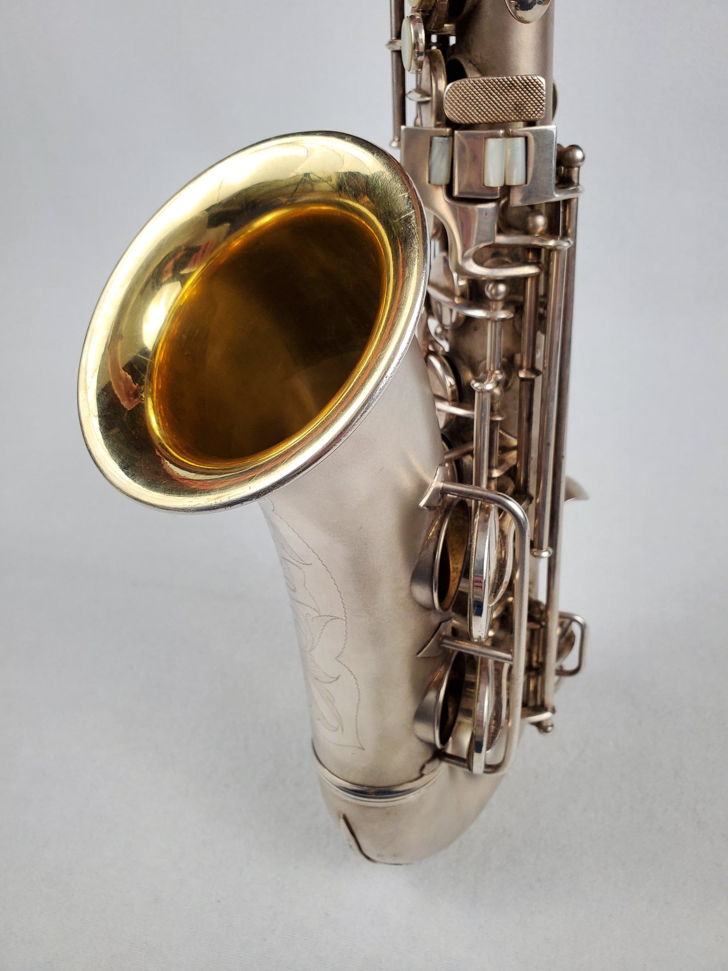 Conn F Mezzo Soprano Saxophone 213xxx - Silver Plated w Gold Wash Bell
