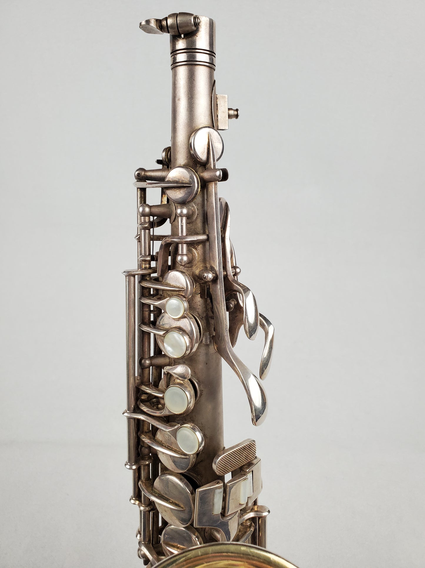 Conn F Mezzo Soprano Saxophone 213xxx - Silver Plated w Gold Wash Bell