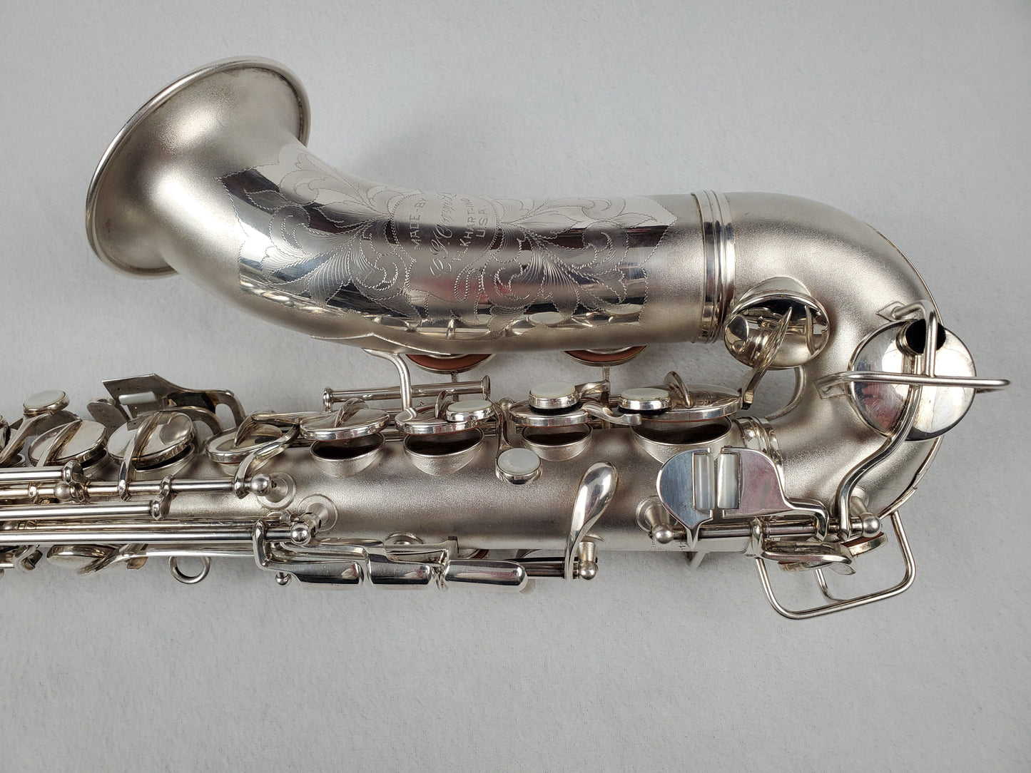Conn F Mezzo Soprano Saxophone 219xxx - Silver Plated w Gold Wash Bell