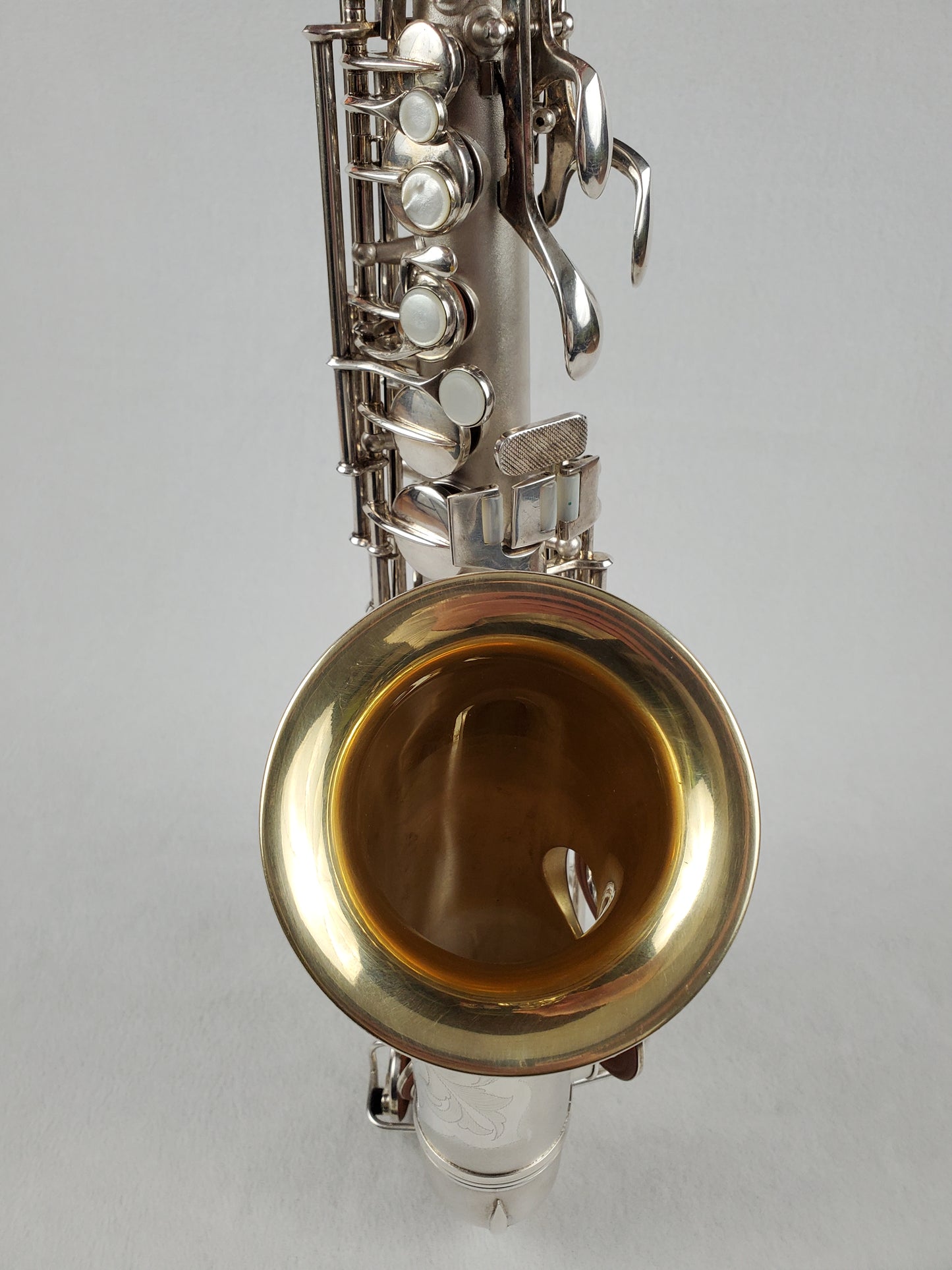 Conn F Mezzo Soprano Saxophone 219xxx - Silver Plated w Gold Wash Bell