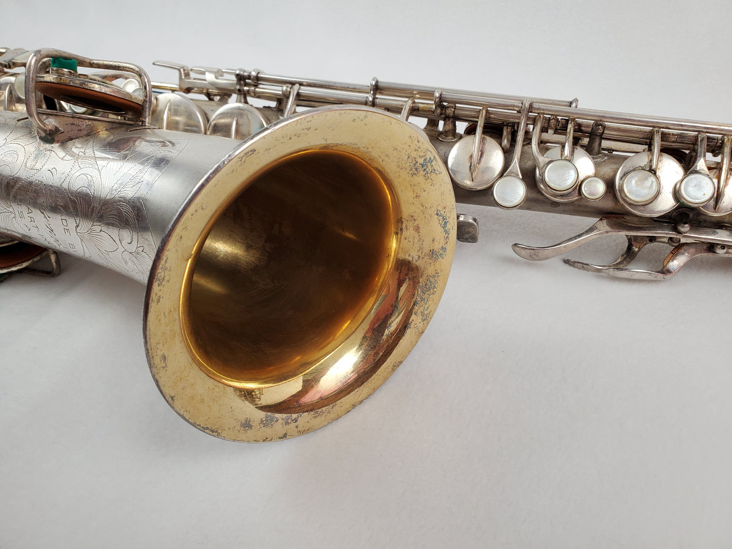 Conn C Melody Saxophone 224xxx - Silver Plated w Gold Wash Bell