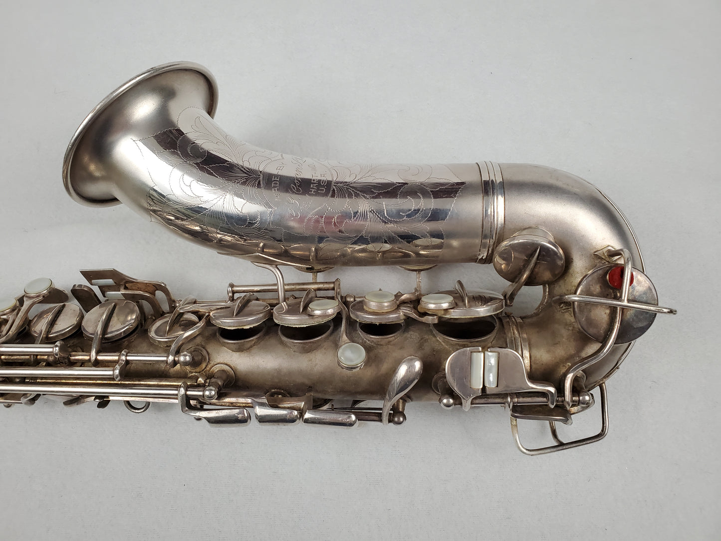 Conn F Mezzo Soprano Saxophone 213xxx - Silver Plated w Gold Wash Bell
